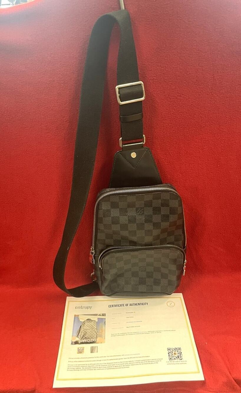 Louis Vuitton Avenue Sling Bag Damier Graphite Shoulder Bag w COA - PPSKN366579